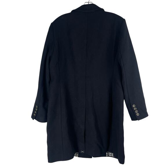 Ann Taylor Wool Blend Short Chesterfield Coat Black Size L - Picture 6 of 9